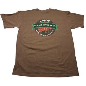 Vintage Kahve Arabic Coffee Promo T-Shirt 90's Size Large Men’s Brown